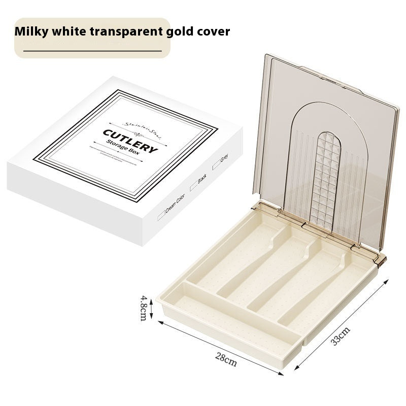 Cutlery Storage Box Dustproof With Cover