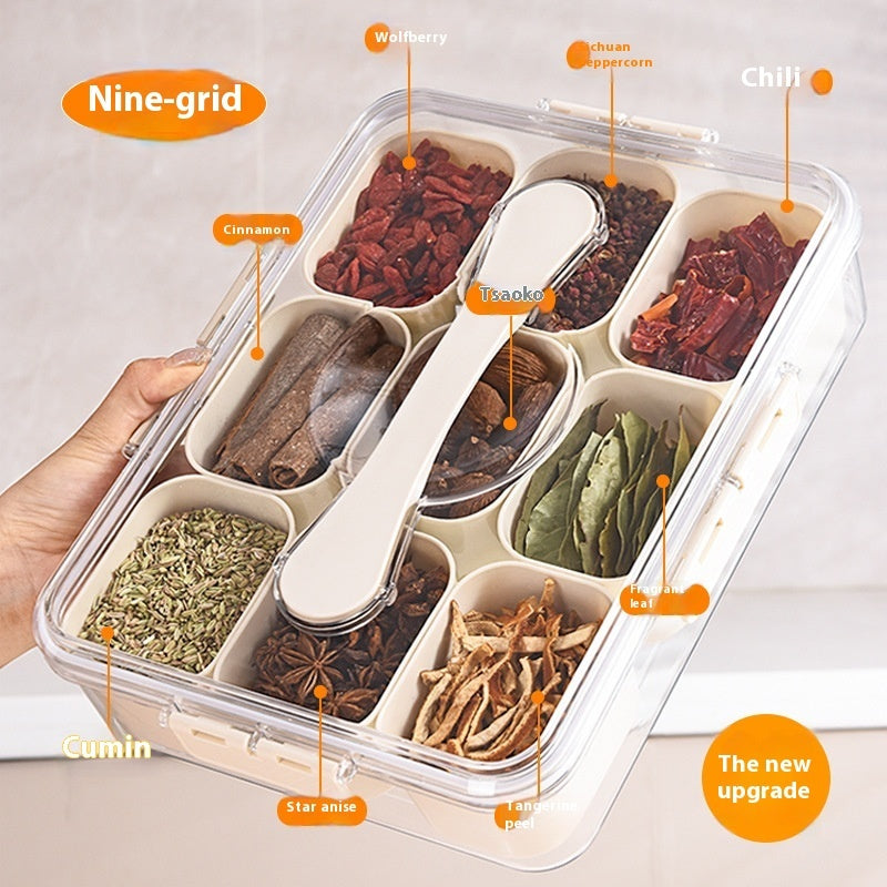 Kitchen |Camping |Picnic |Fruit | Spices Portable Compartment Storage Box