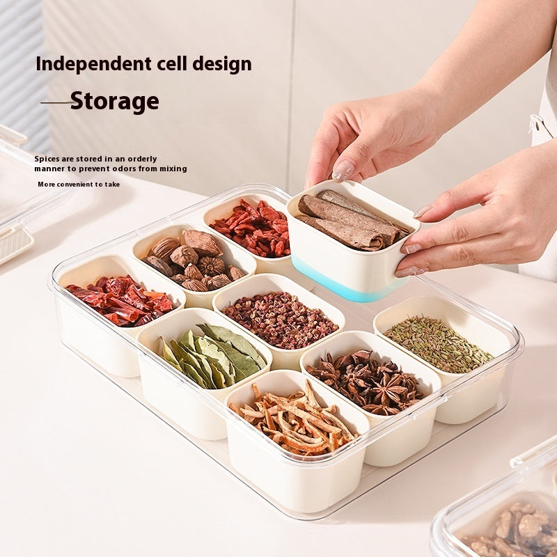 Kitchen |Camping |Picnic |Fruit | Spices Portable Compartment Storage Box