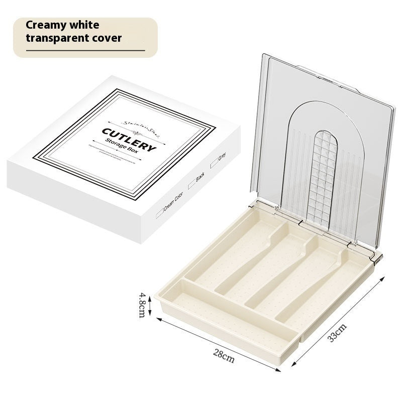 Cutlery Storage Box Dustproof With Cover